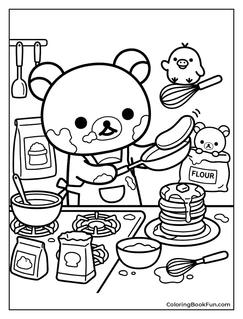 Making a Messy Pancake Breakfast