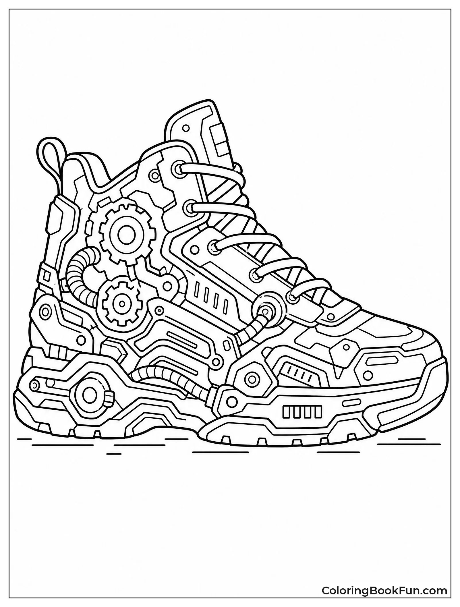 Robot Sneaker Made of Mechanical Parts