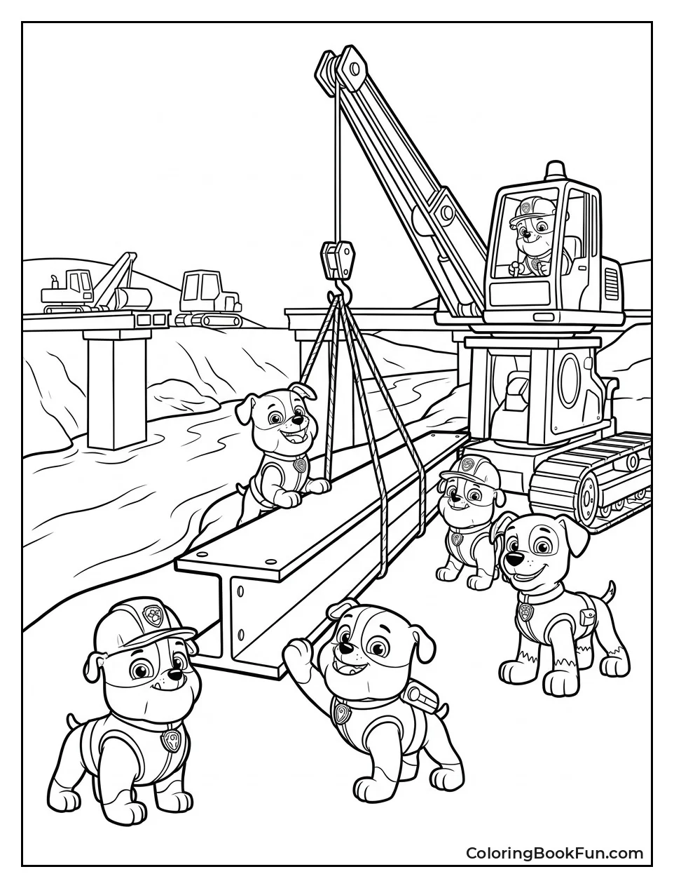 Crew Builds New Bridge