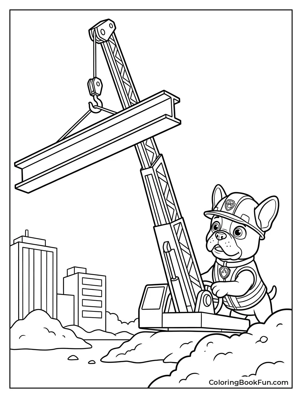 Charger Operates Tall Crane