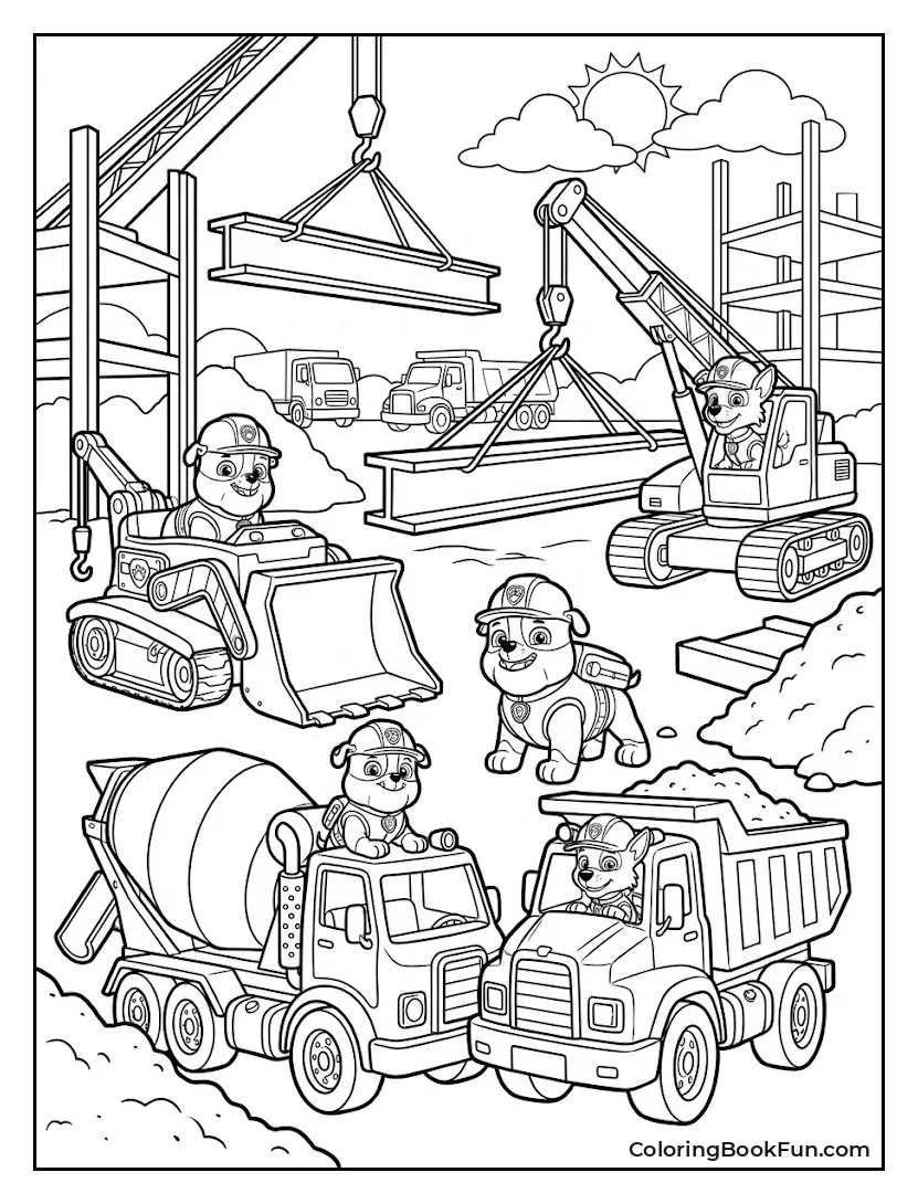 Crew Works At Site