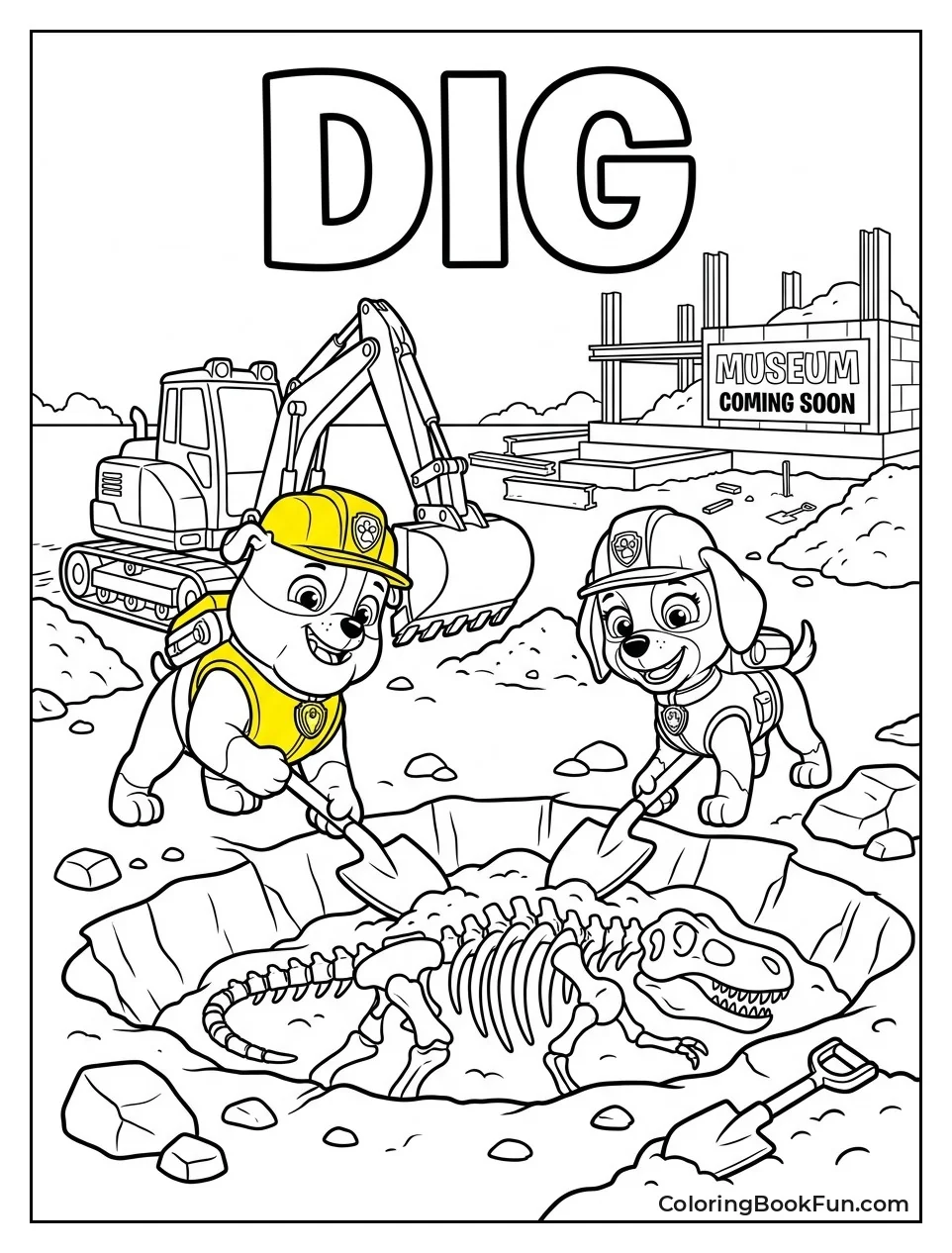 Pups Dig Up Dinosaur Fossil