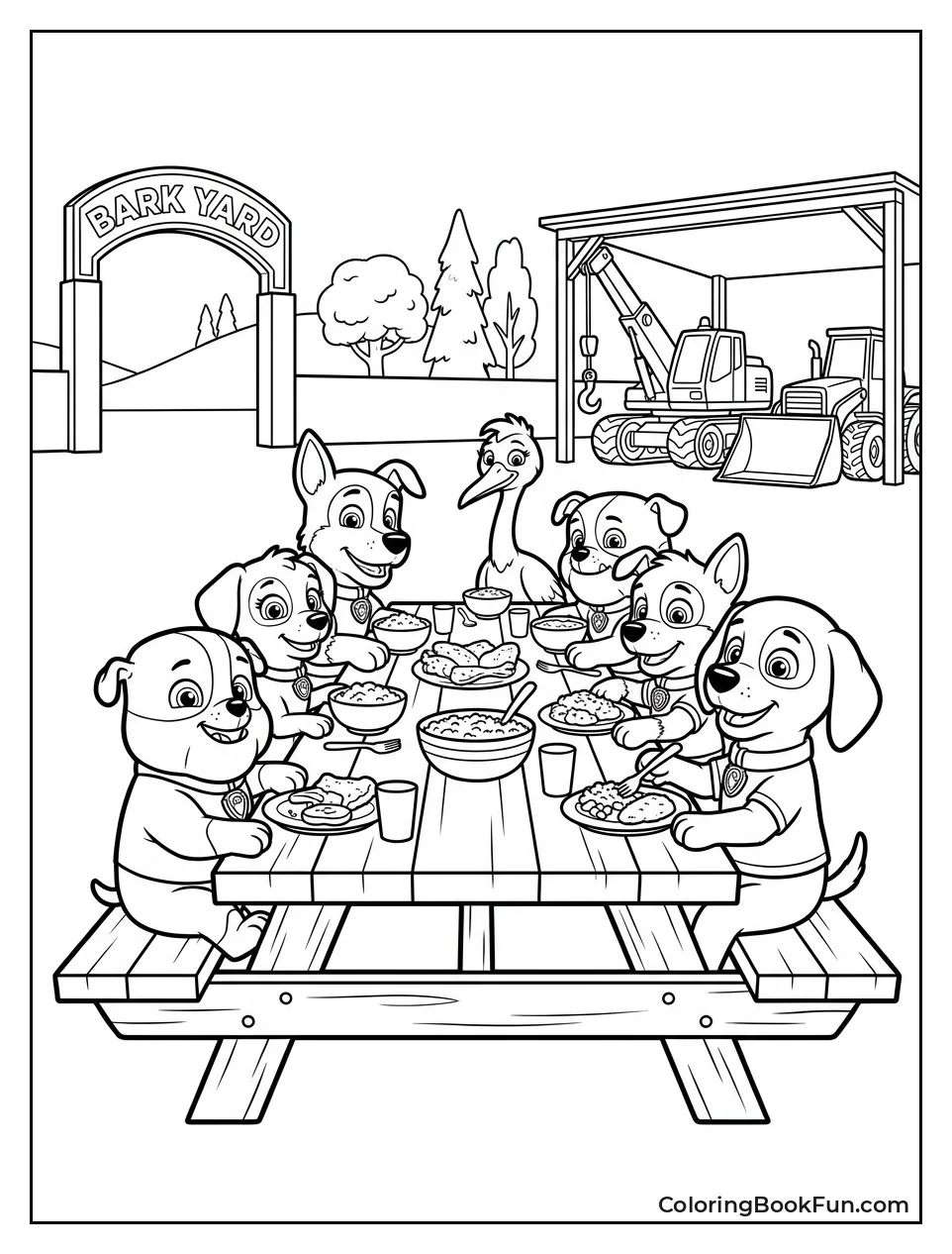 Pups Eat Family Dinner