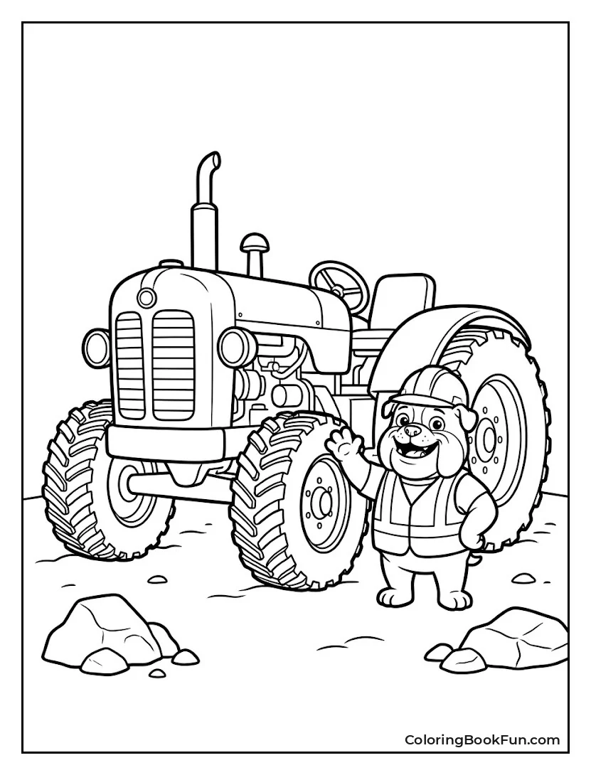 Grandpa Drives Old Tractor