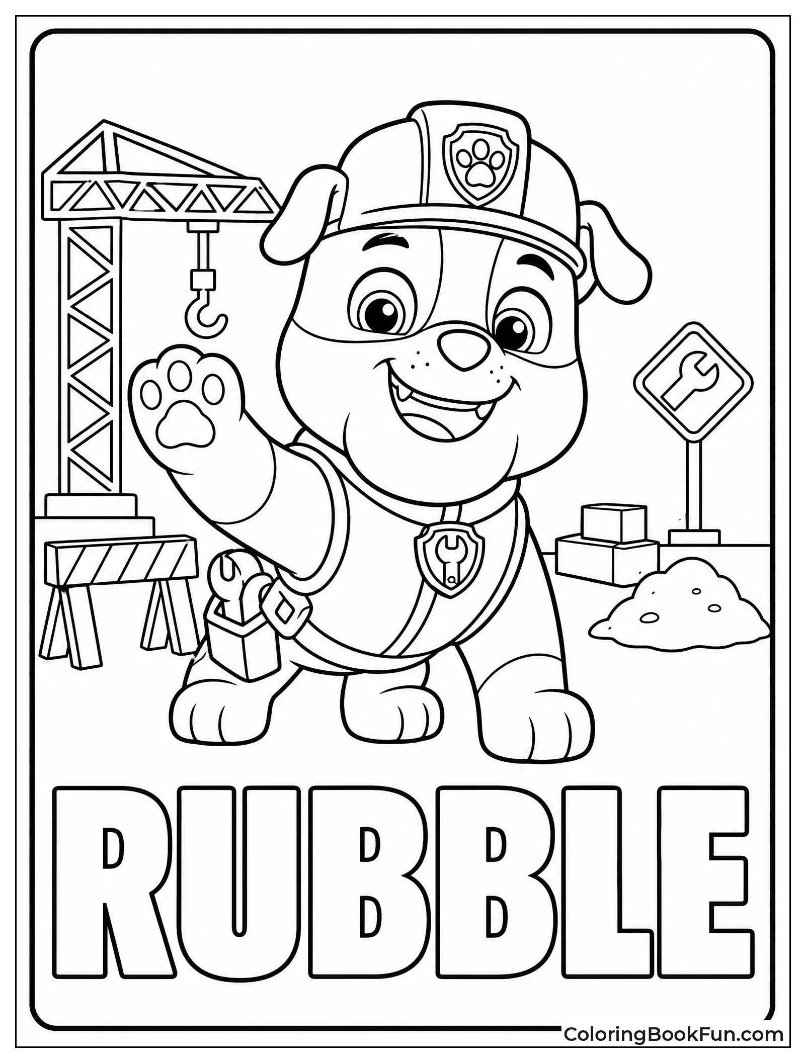 Rubble Wears Hard Hat