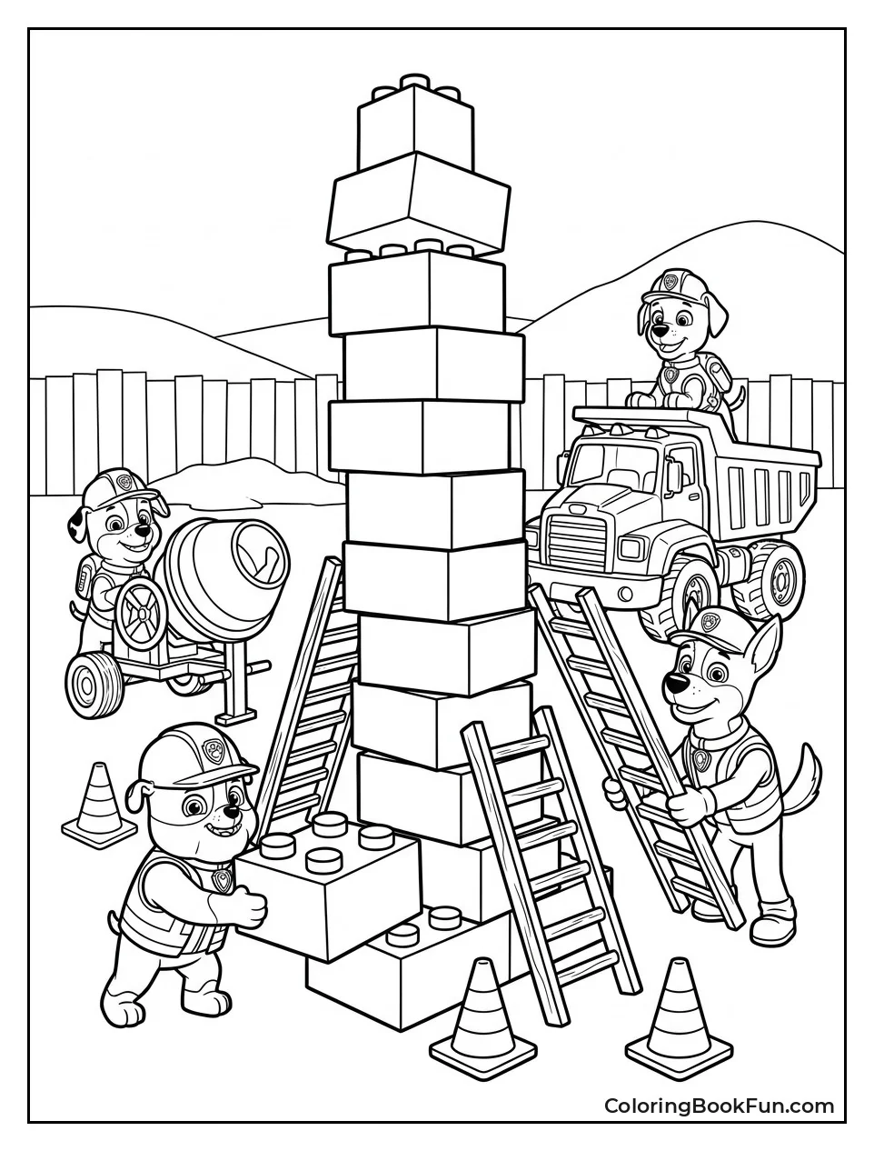 Crew Builds Tall Tower