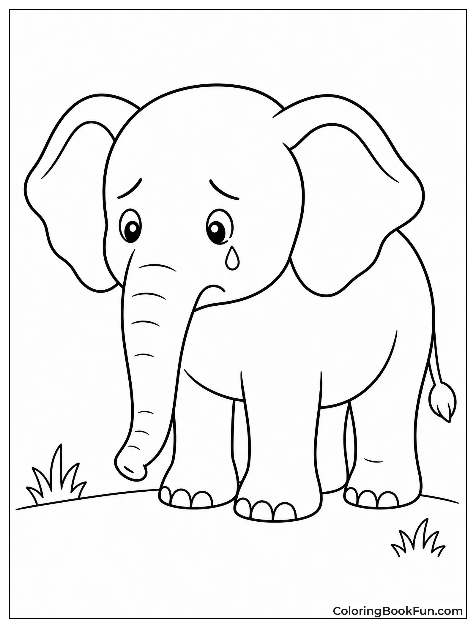 Elephant with Trunk Down
