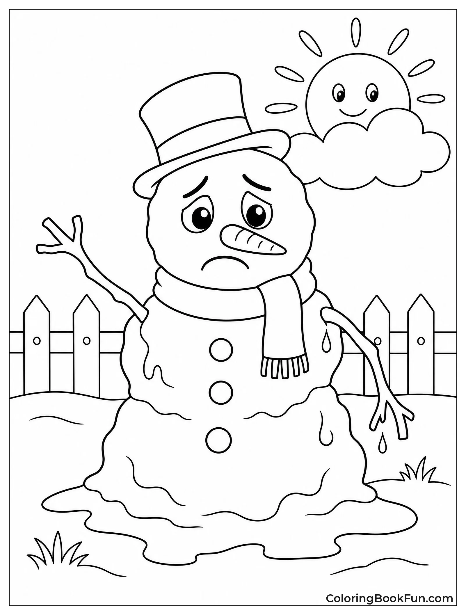Melting Sad Snowman