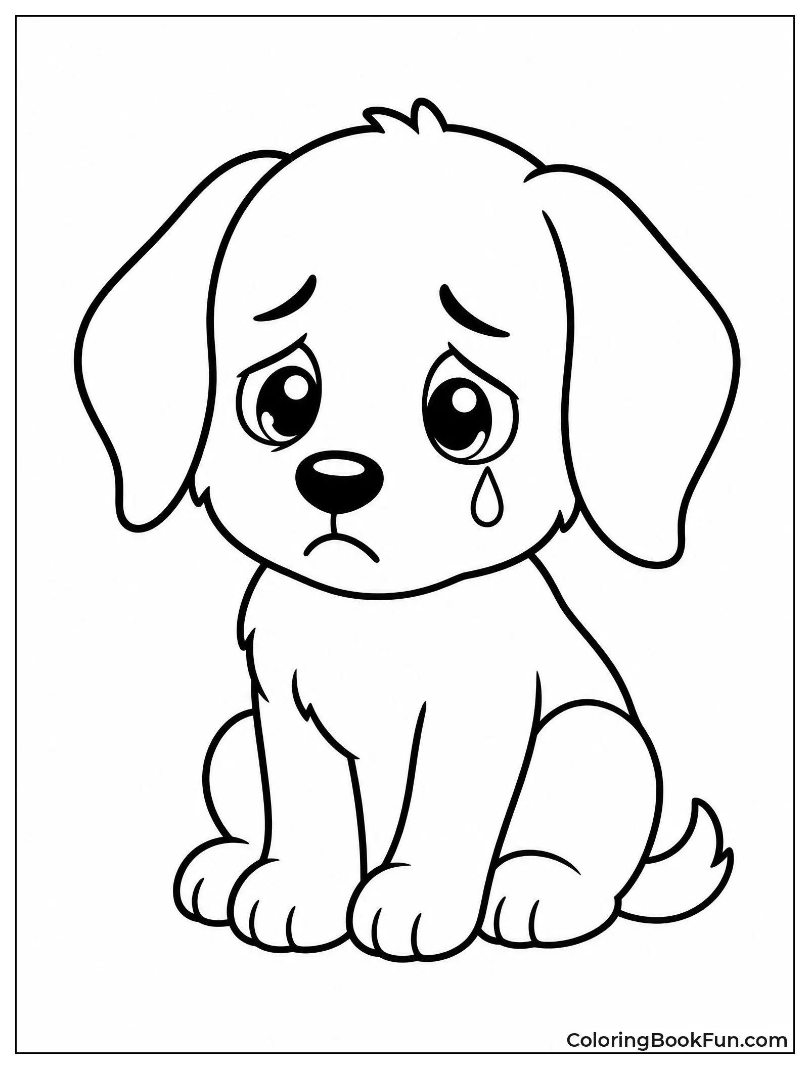 Puppy with Droopy Ears