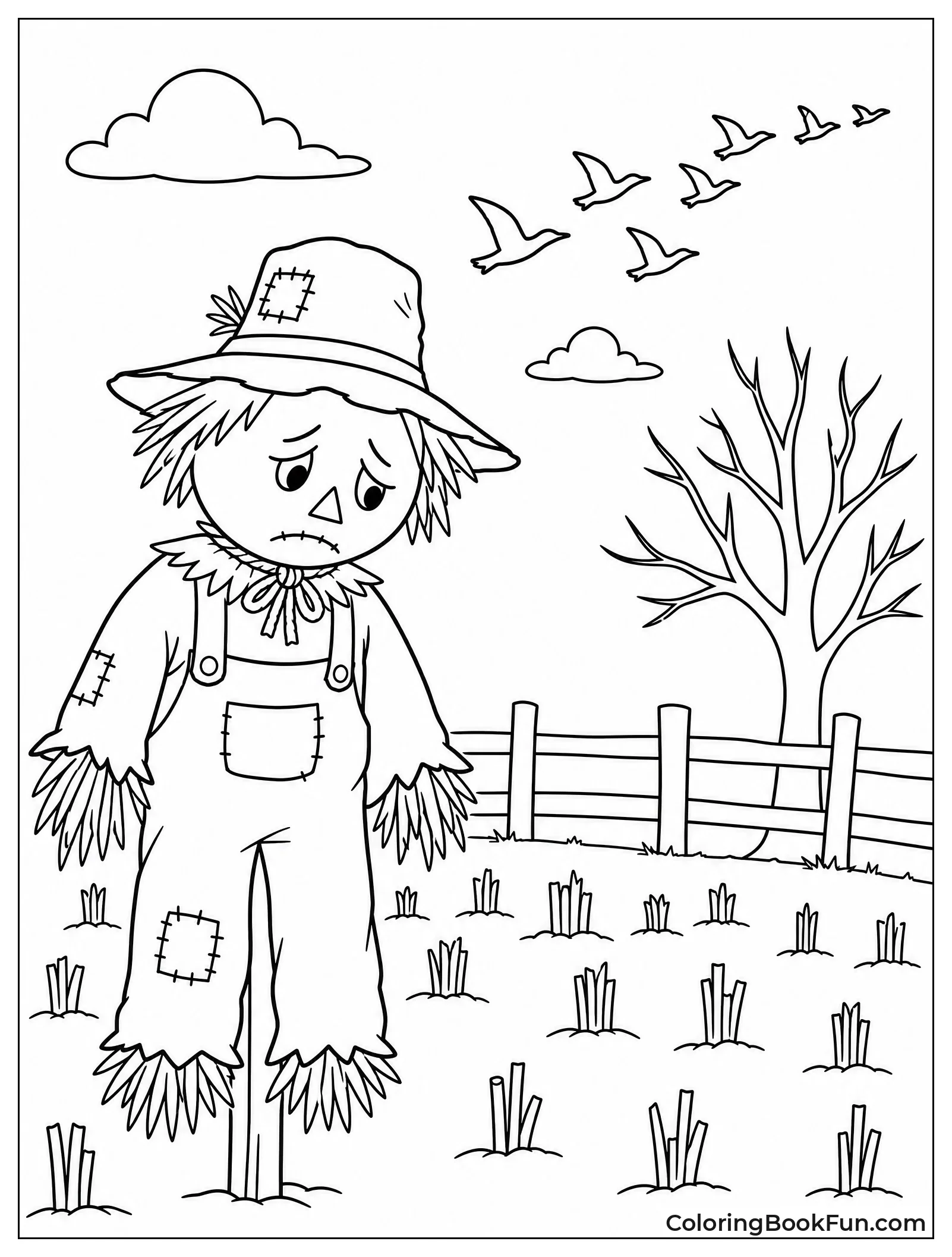 Sad Scarecrow in Field
