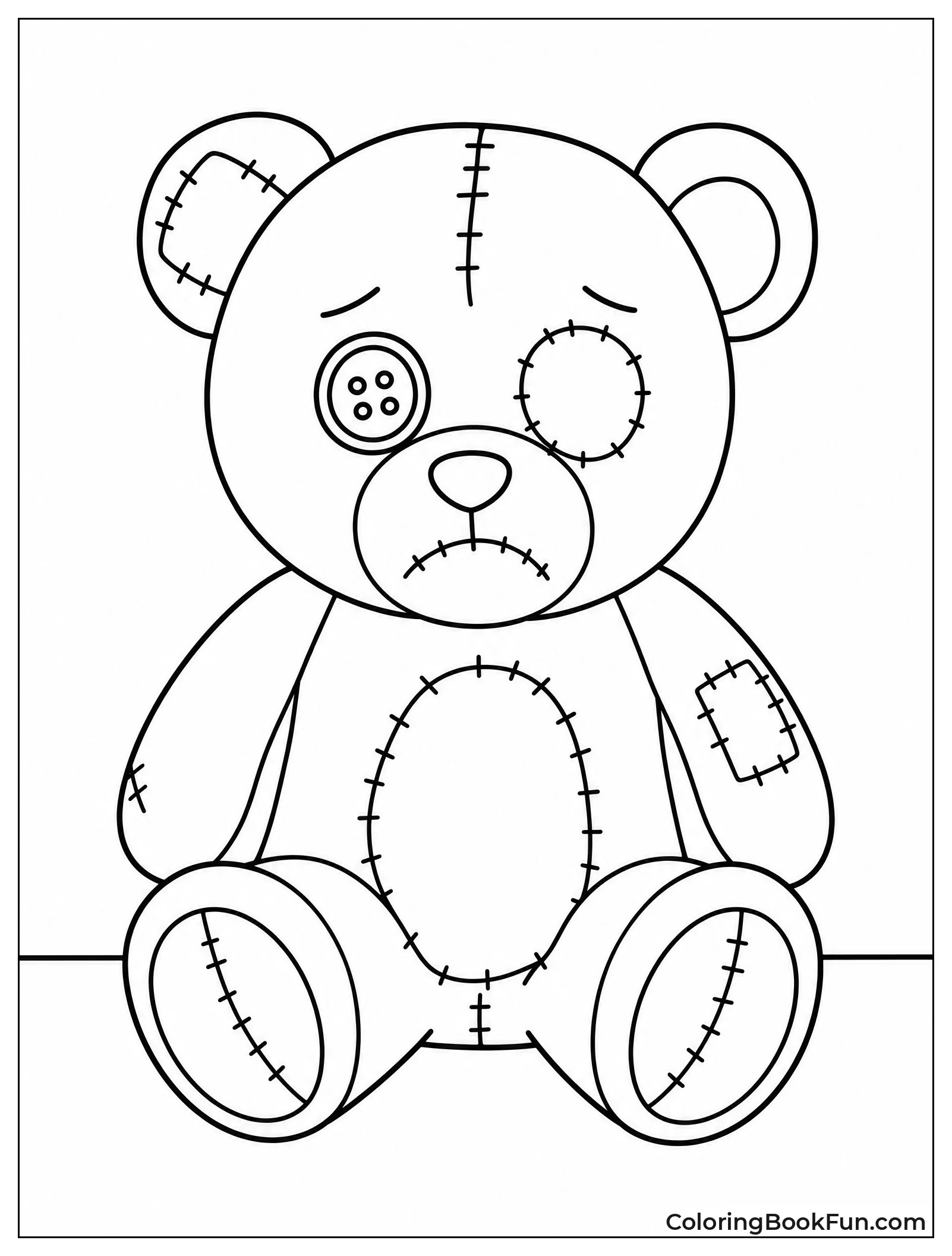 Vintage Teddy Bear Missing Eye