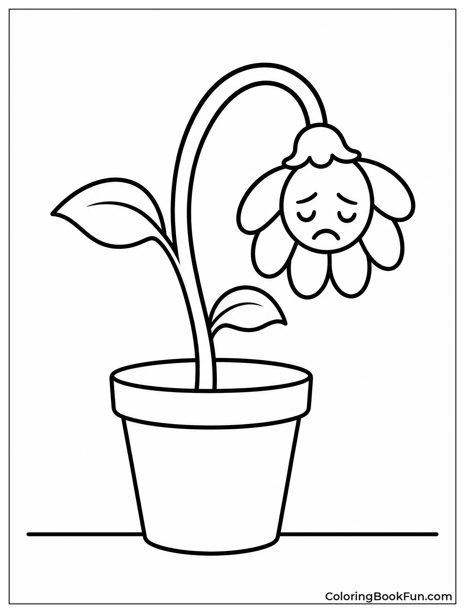 Wilting Flower in Pot