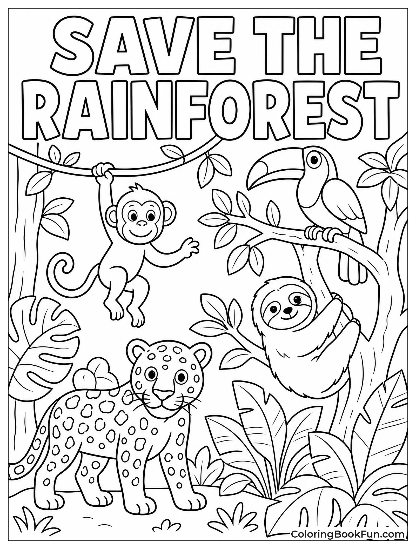 Animals Asking to Save Rainforest