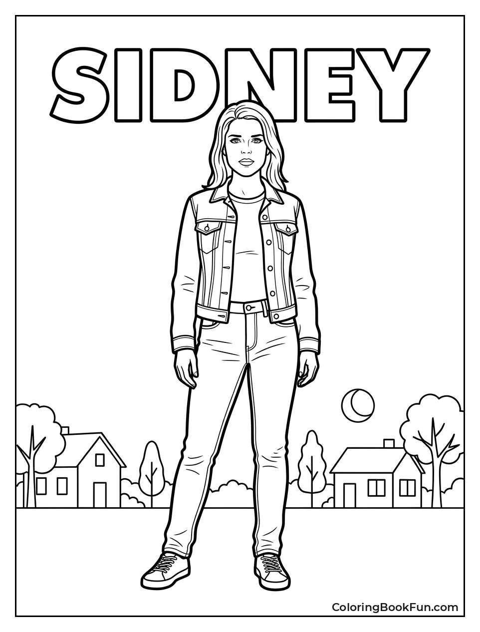 Sidney Standing Tall in Denim Jacket