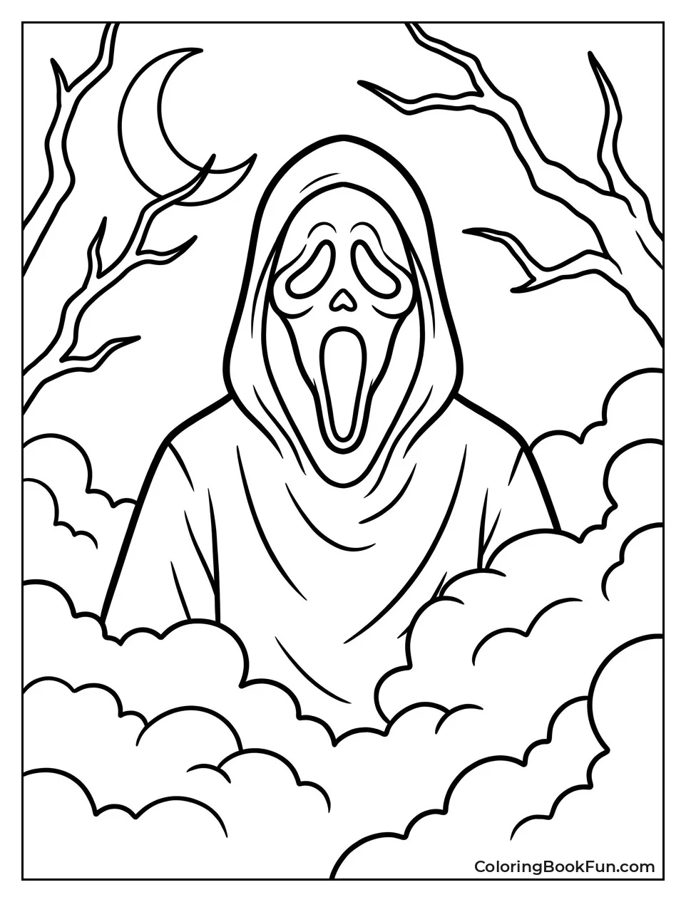 Ghostface Emerging from Thick Fog