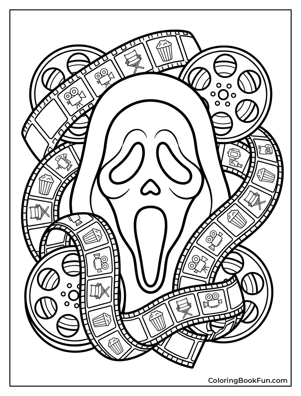 Tangled Movie Reels Around Mask
