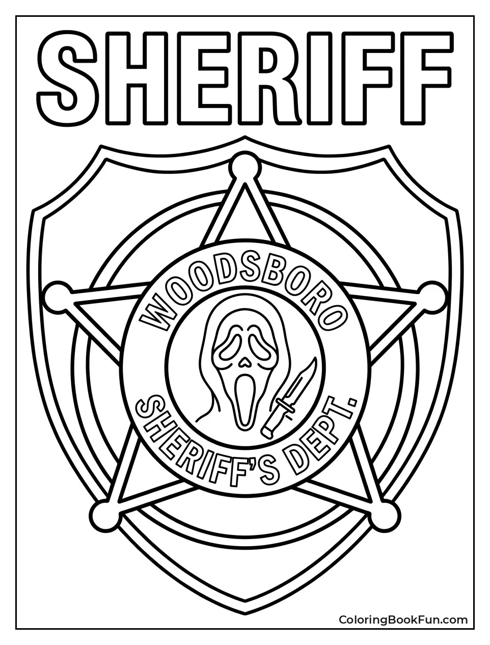 Woodsboro Police Badge with Star