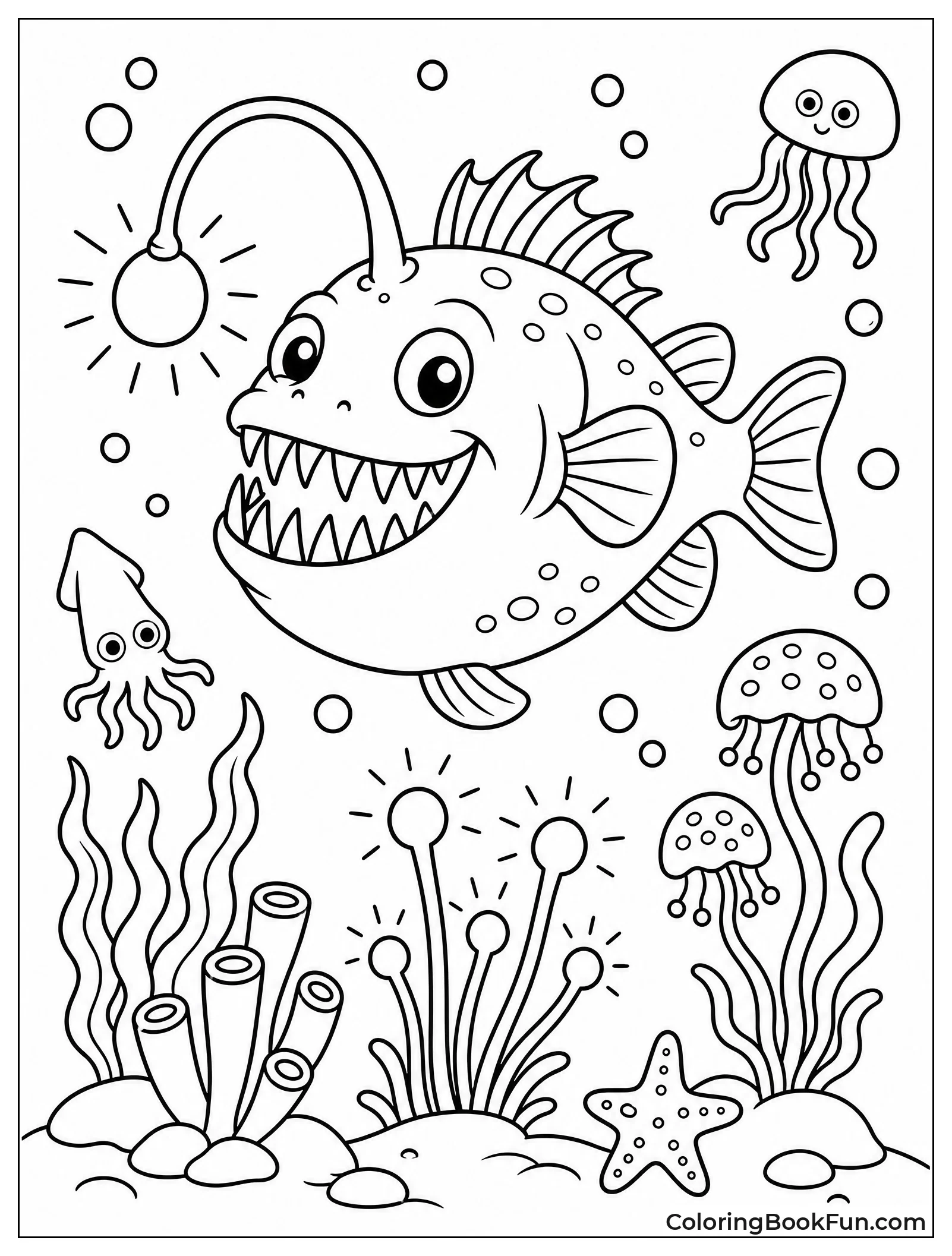 Anglerfish Glows in Dark Depths