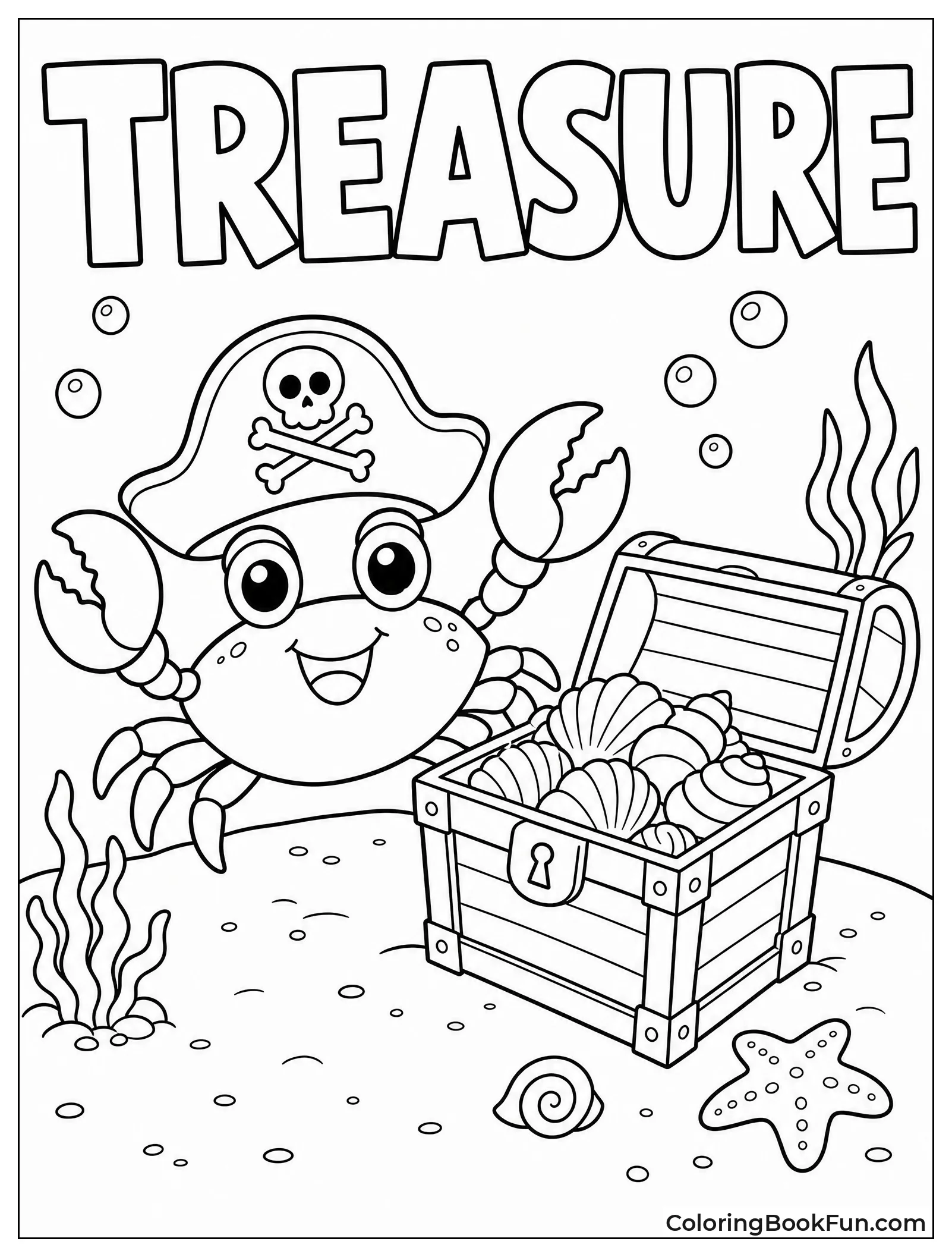 Crab Guards Pirate Treasure Chest
