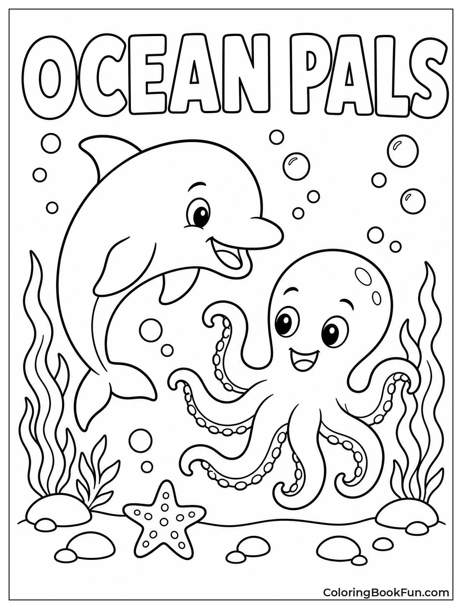 Dolphin Plays With Octopus Underwater
