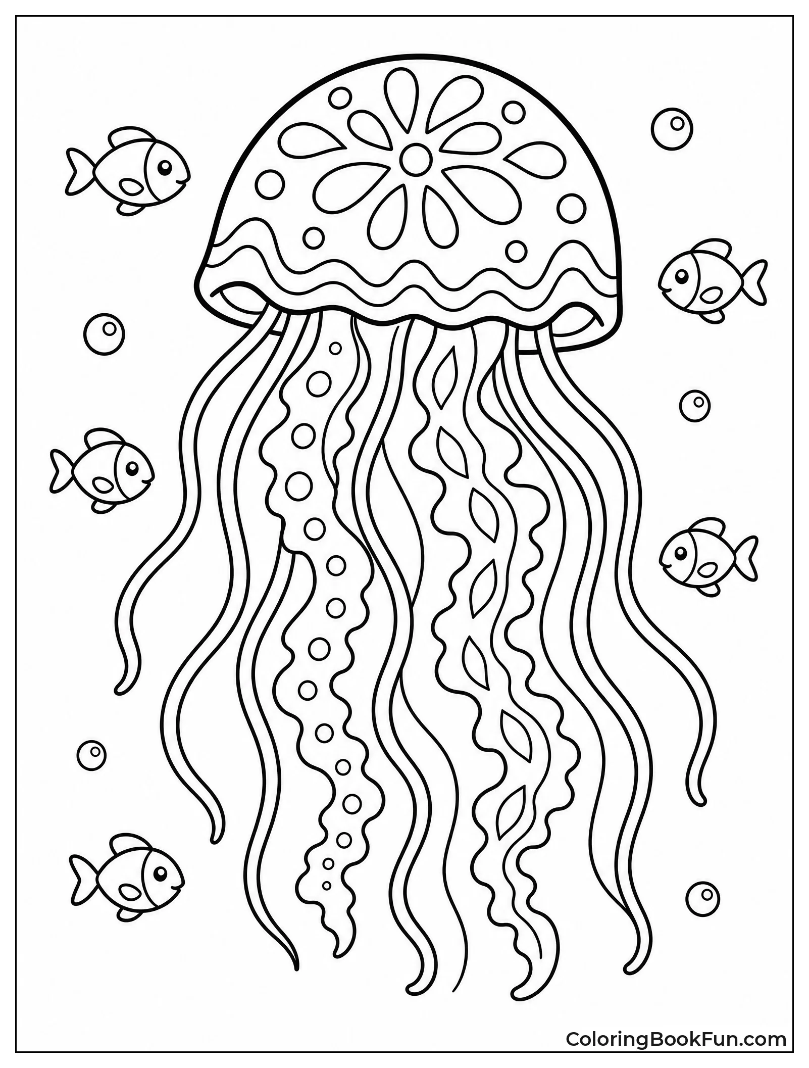 Jellyfish Drifts With Glowing Lights