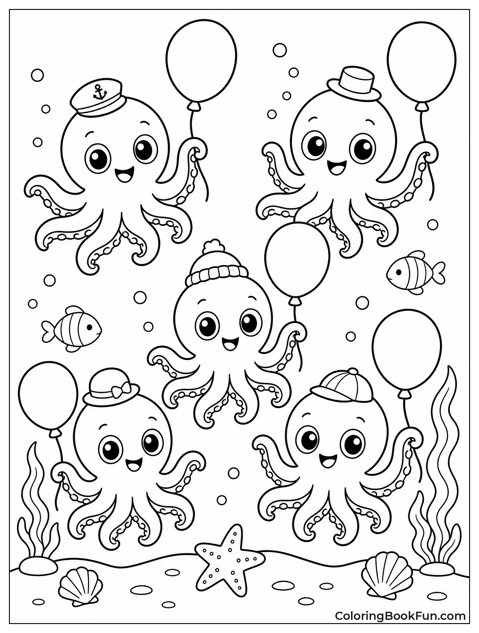 Kawaii Octopuses Have A Party
