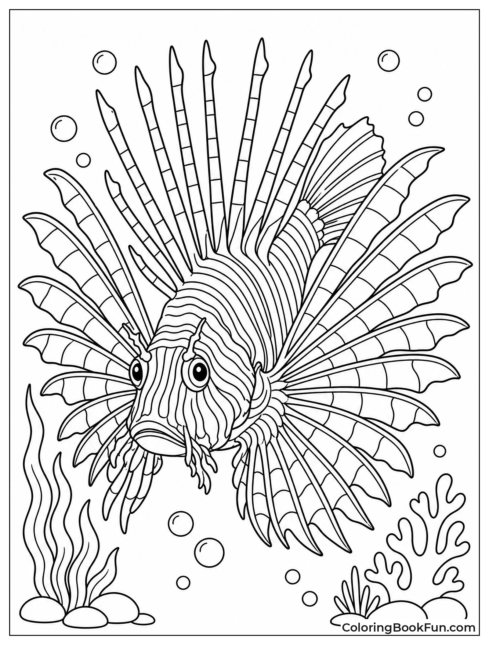 Lionfish Fans Out Its Spines