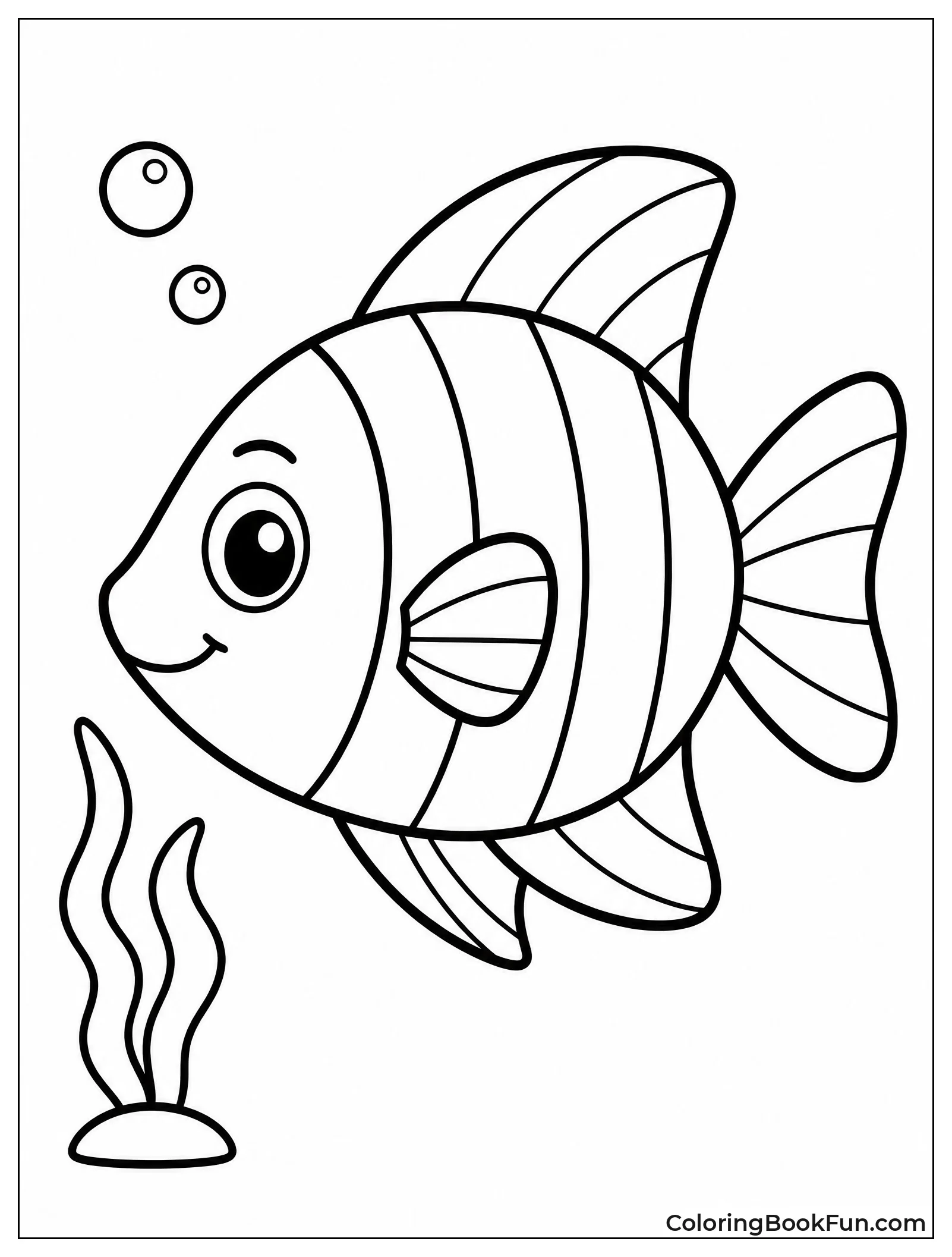 Simple Tropical Fish For Kids