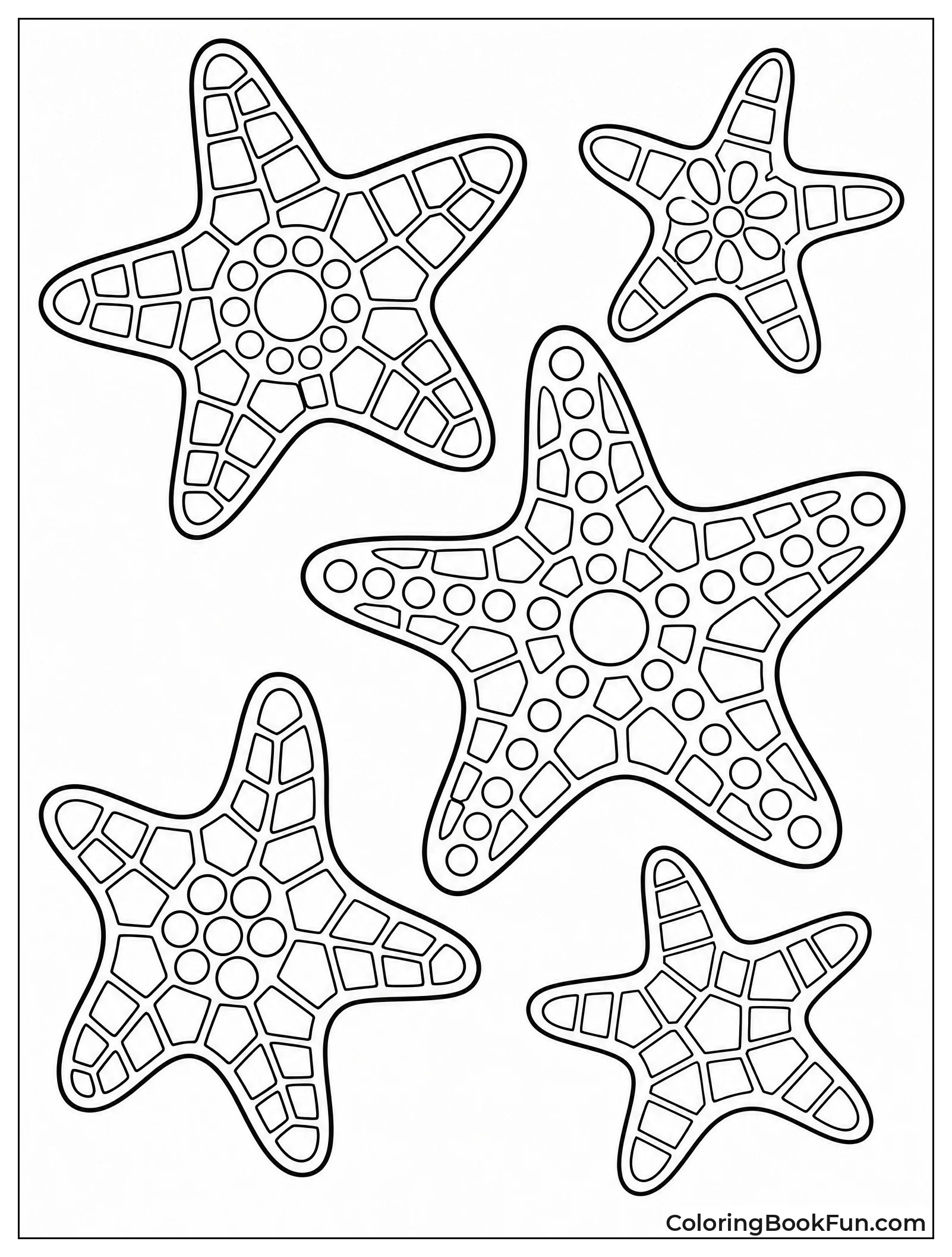 Starfish Filled With Mosaic Patterns