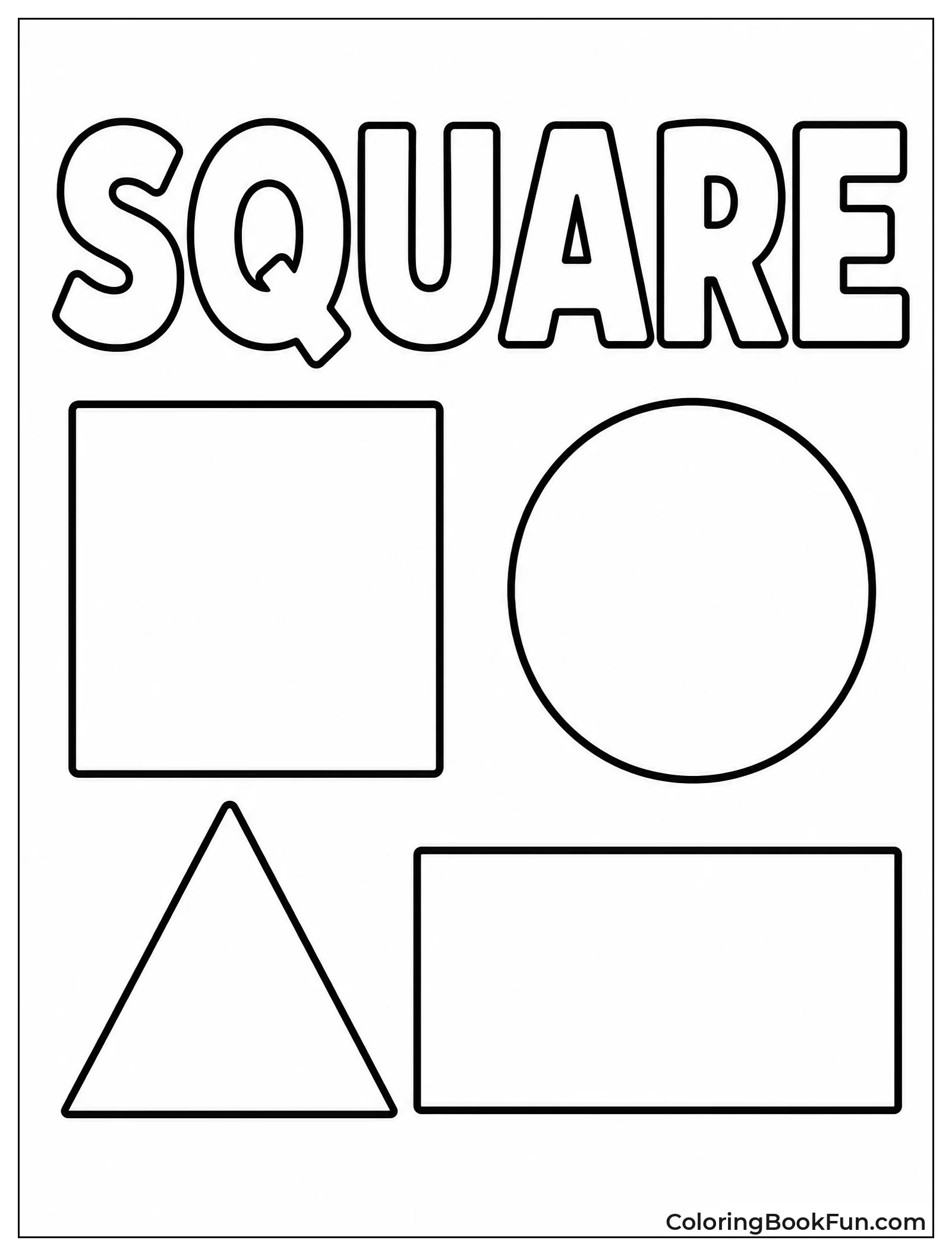 Bold Block Letters Spelling Square