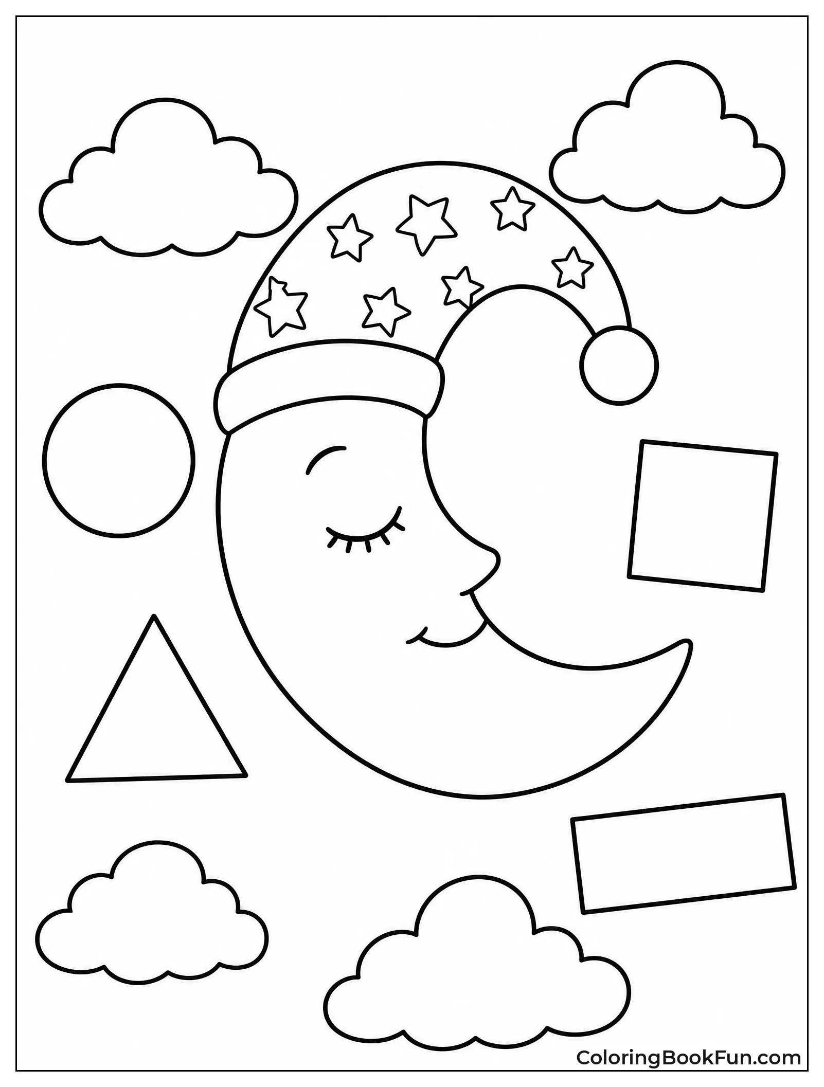 Sleepy Moon in Nightcap Dreams