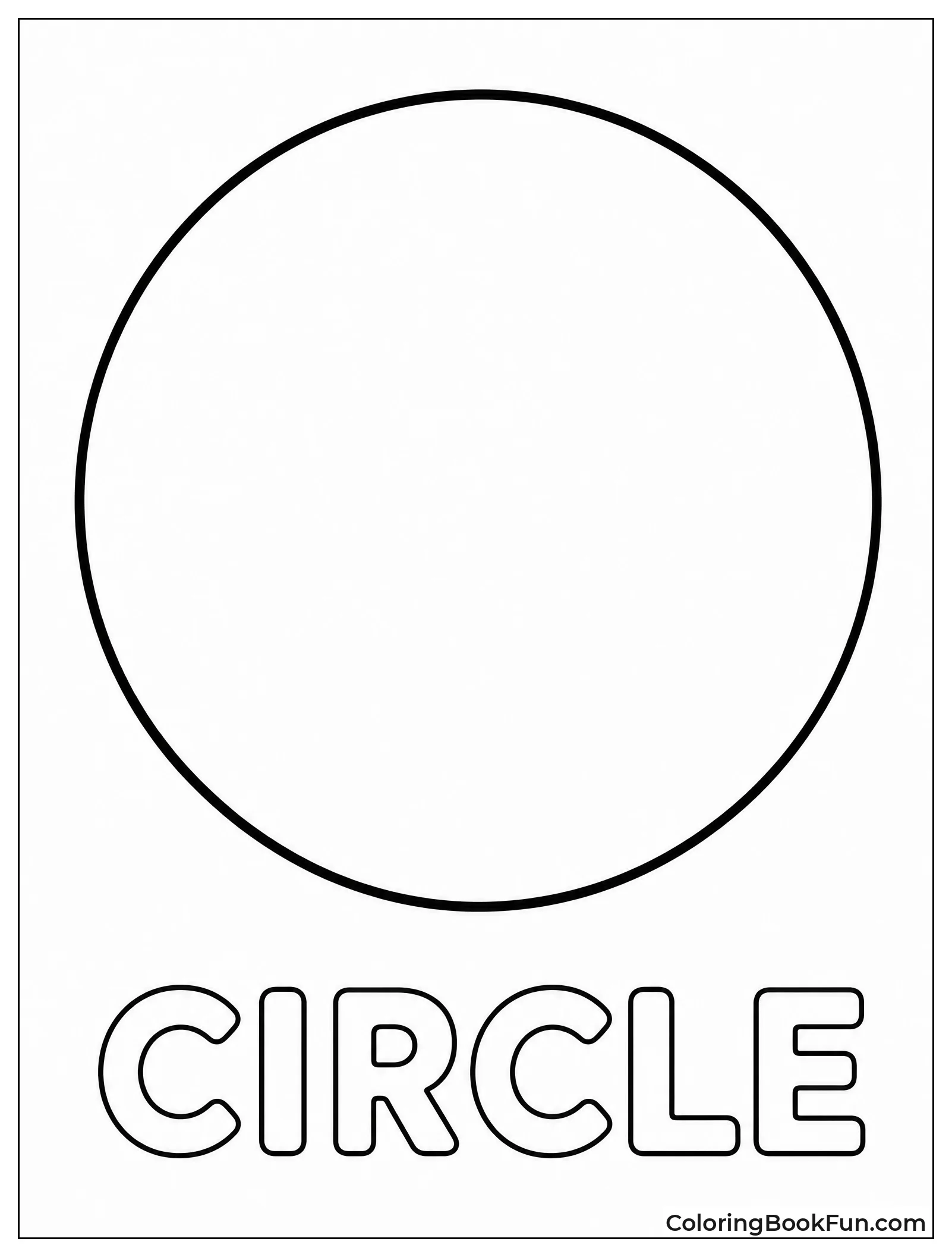 Simple Circle Flashcard for Learning