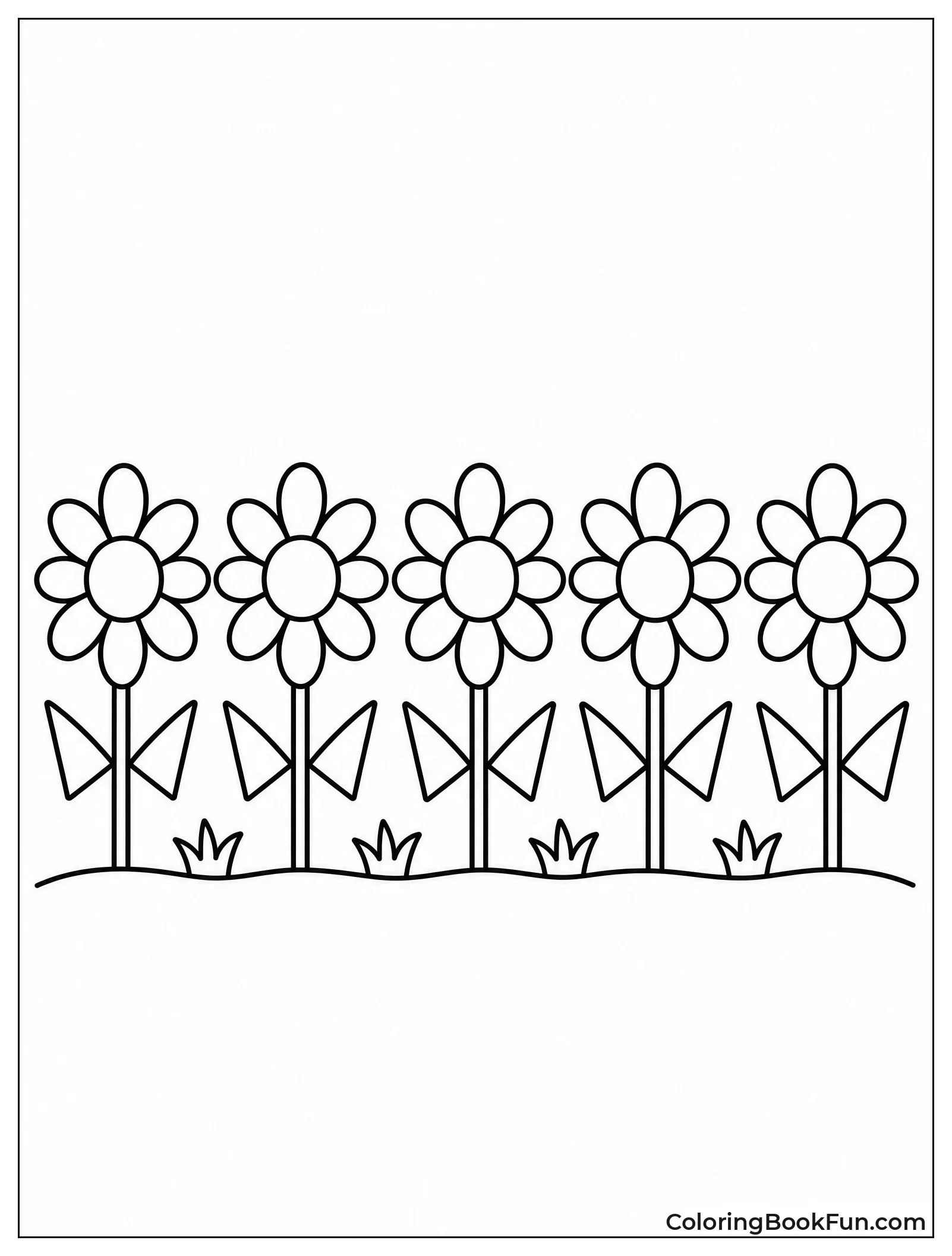 Flowers with Circle and Oval Petals