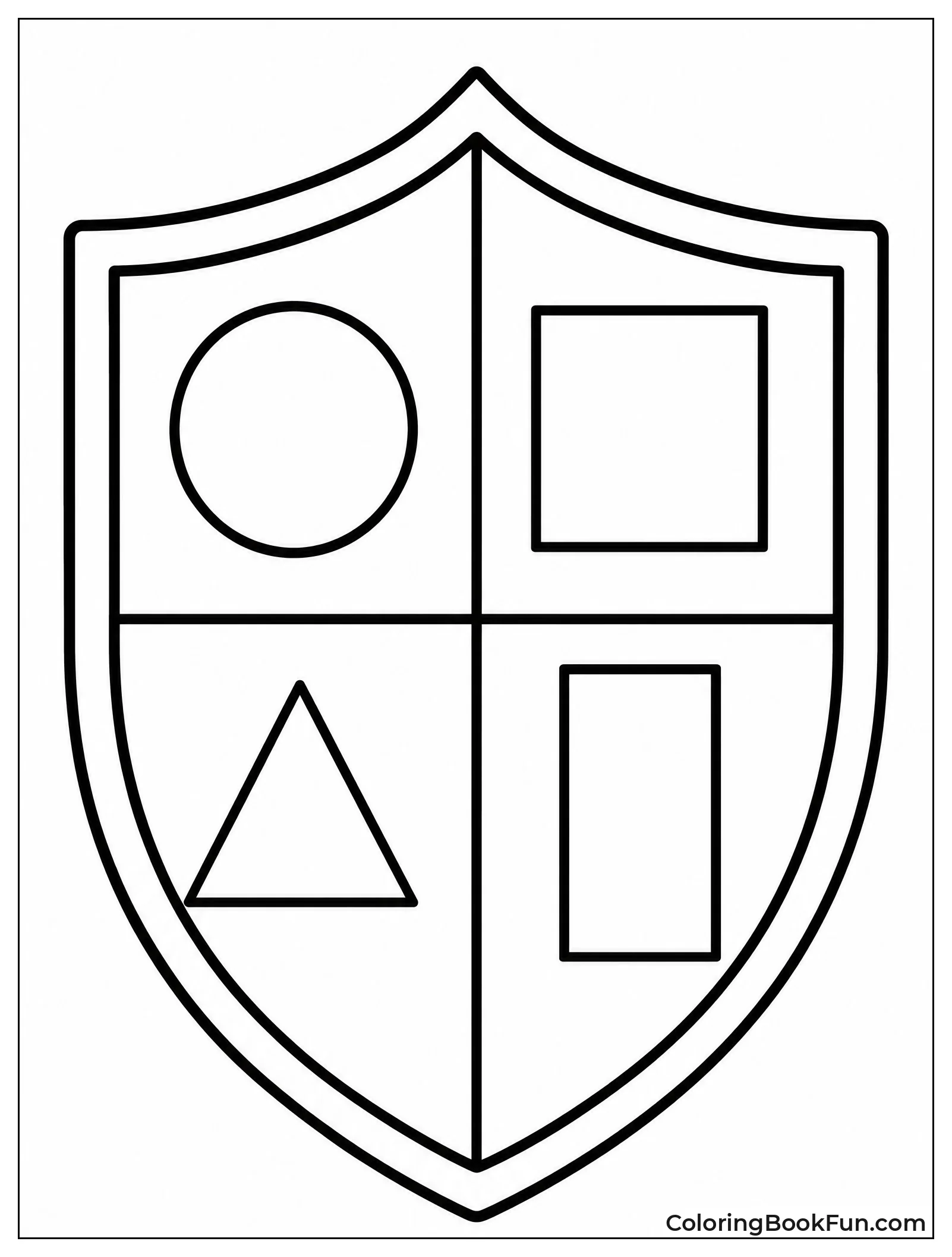 Knight Shield with Emblem Sections