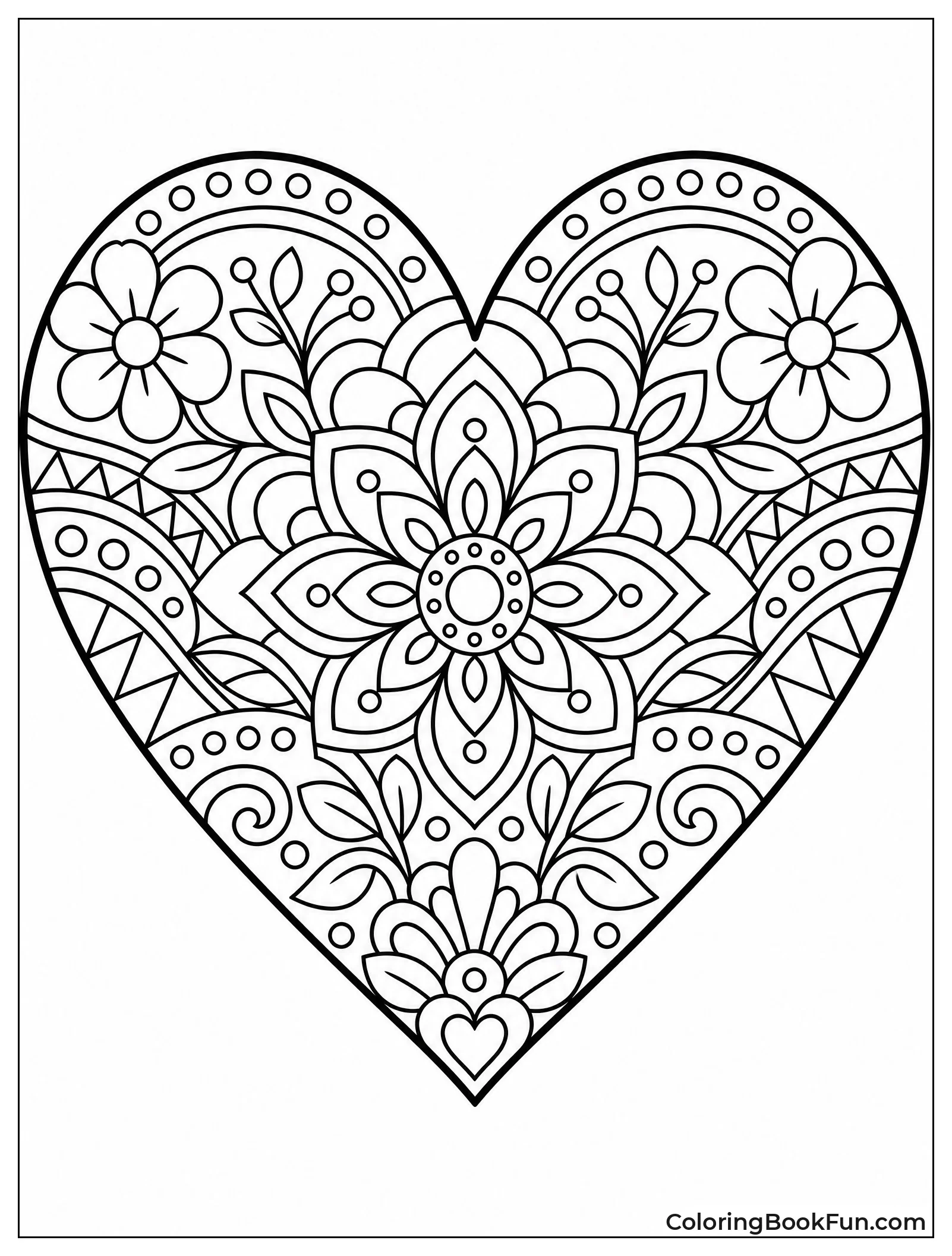 Heart Filled with Pretty Patterns