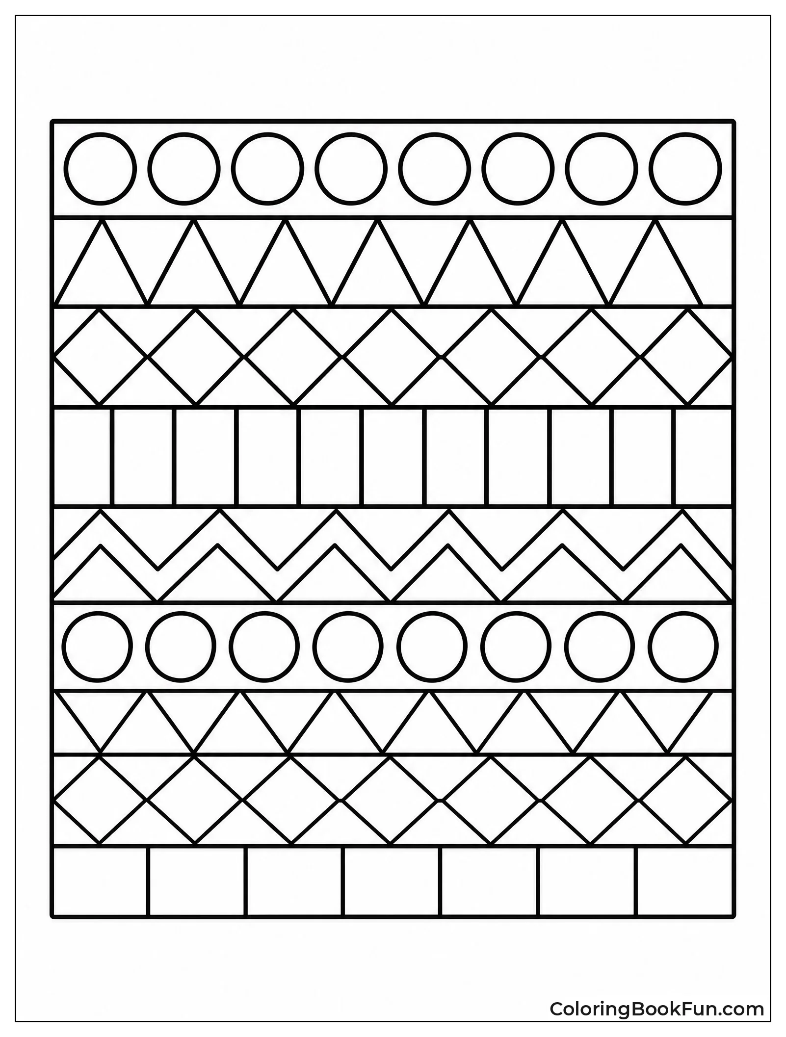 Square with Repeating Geometric Designs