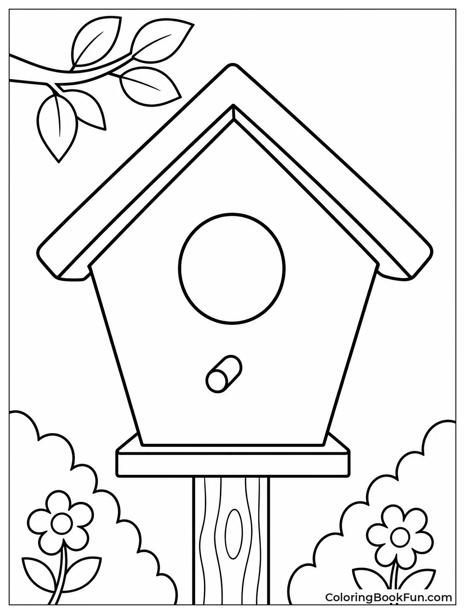 Birdhouse with Pentagon Front Panel