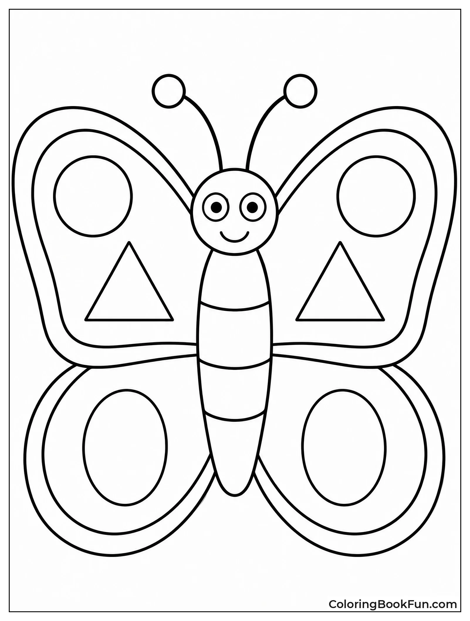 Butterfly with Matching Wing Shapes