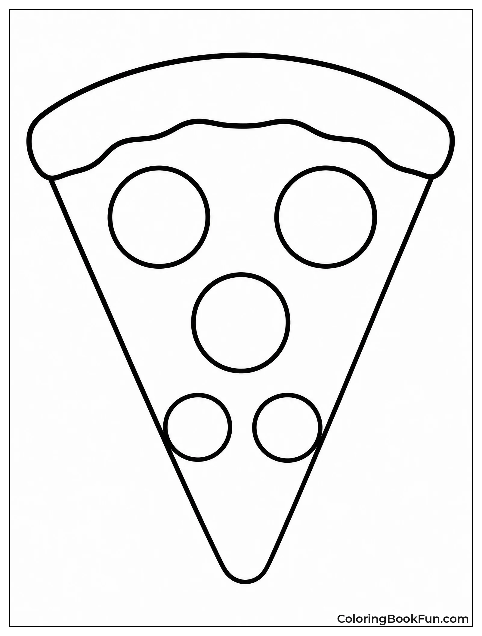 Pizza Slice with Round Toppings