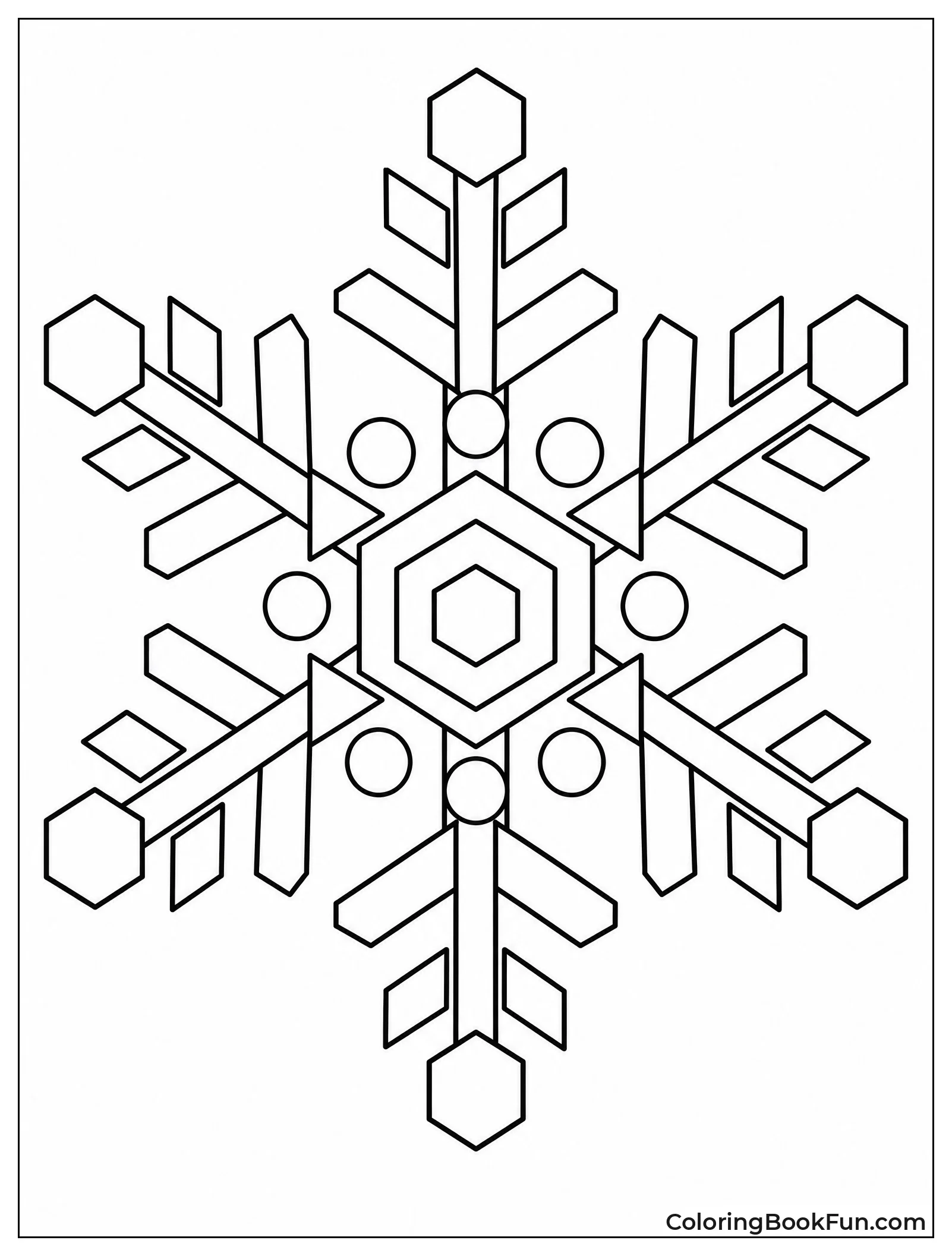 Snowflake Built on Hexagon Grid