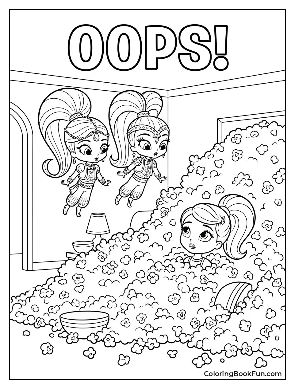 Giant Popcorn Filling Up Room