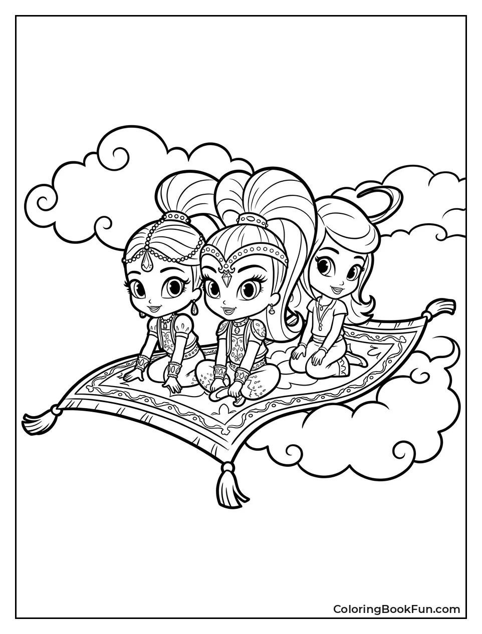 Racing On Flying Magic Carpet