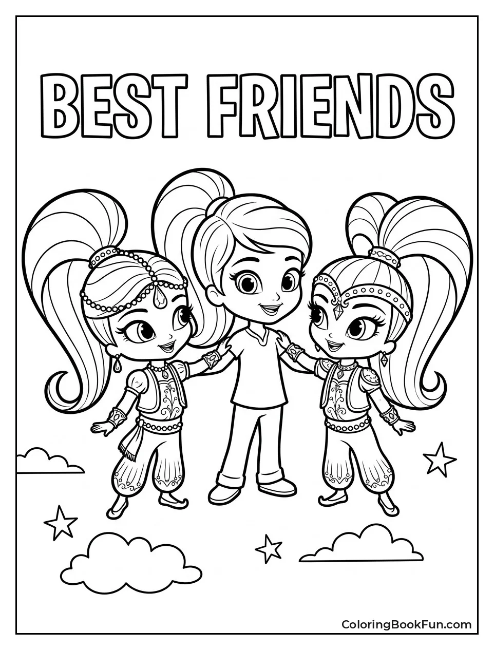 Friends Holding Hands With Smiles