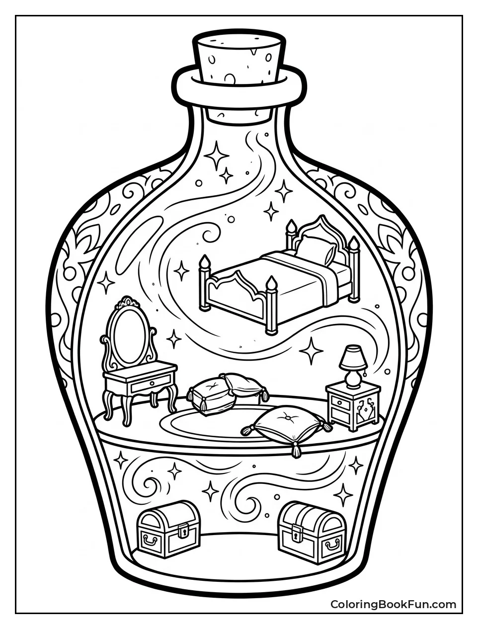 Inside Cozy Floating Genie Bottle