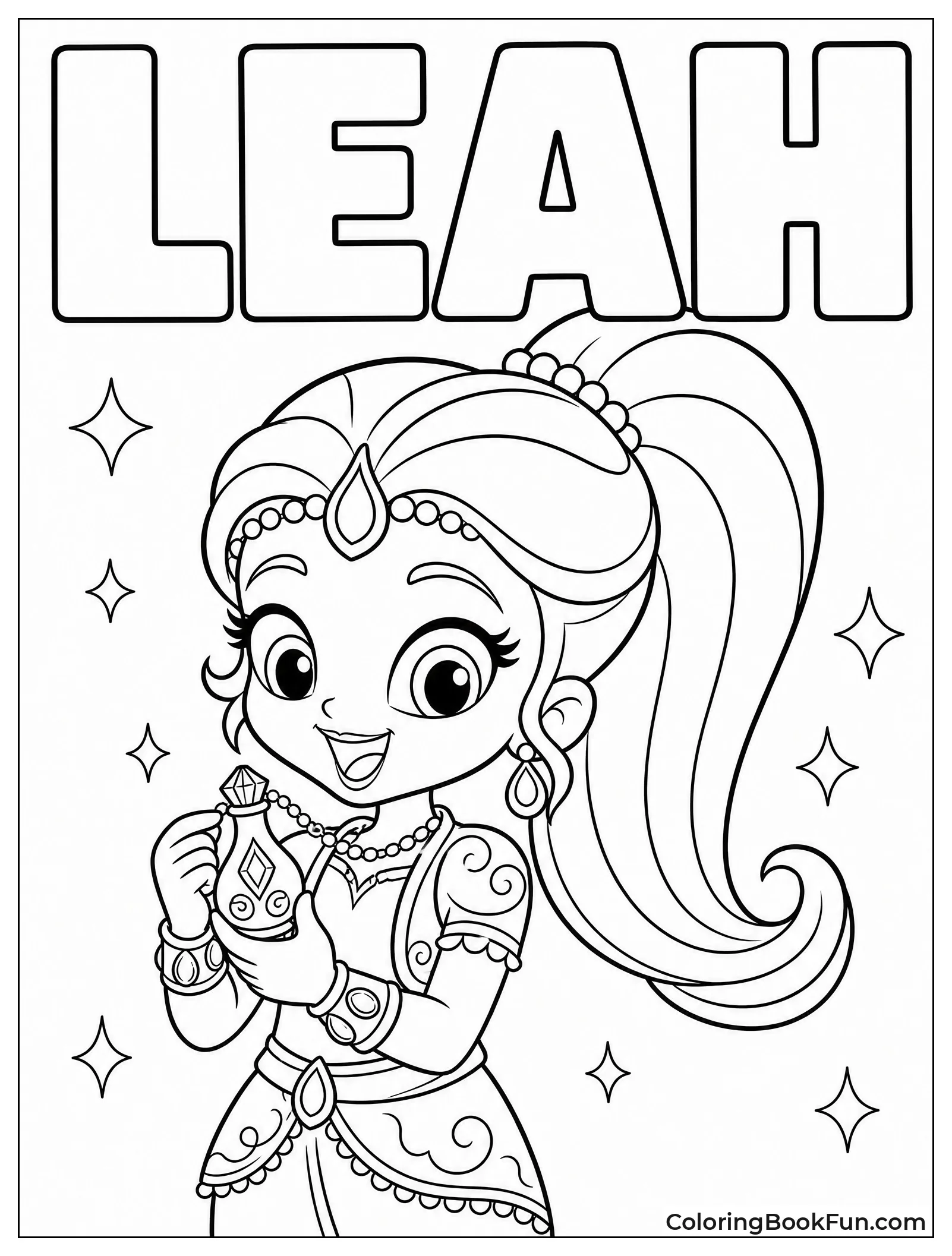 Leah Holding Special Genie Necklace