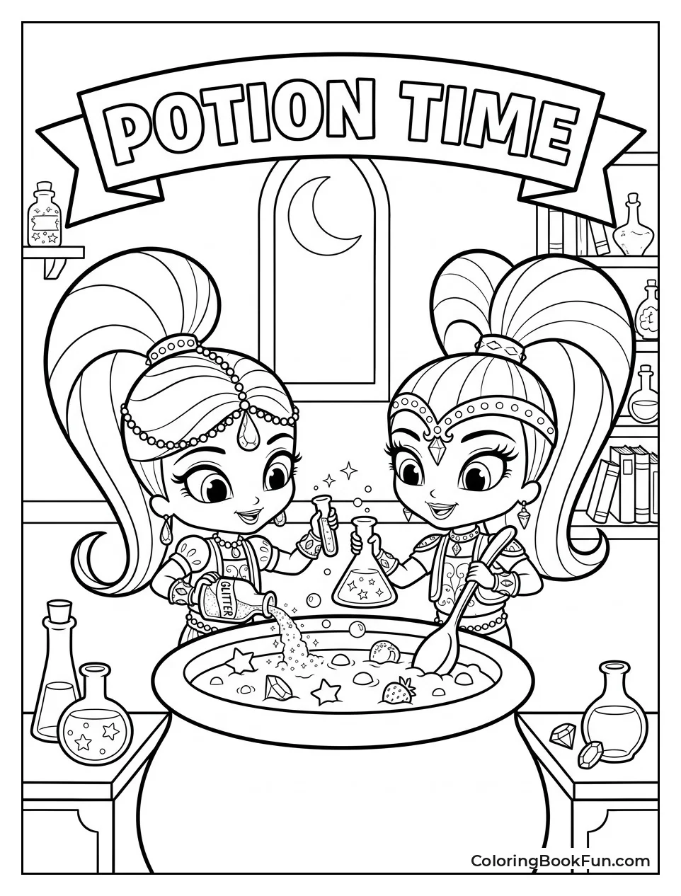 Mixing Colorful Potions Together