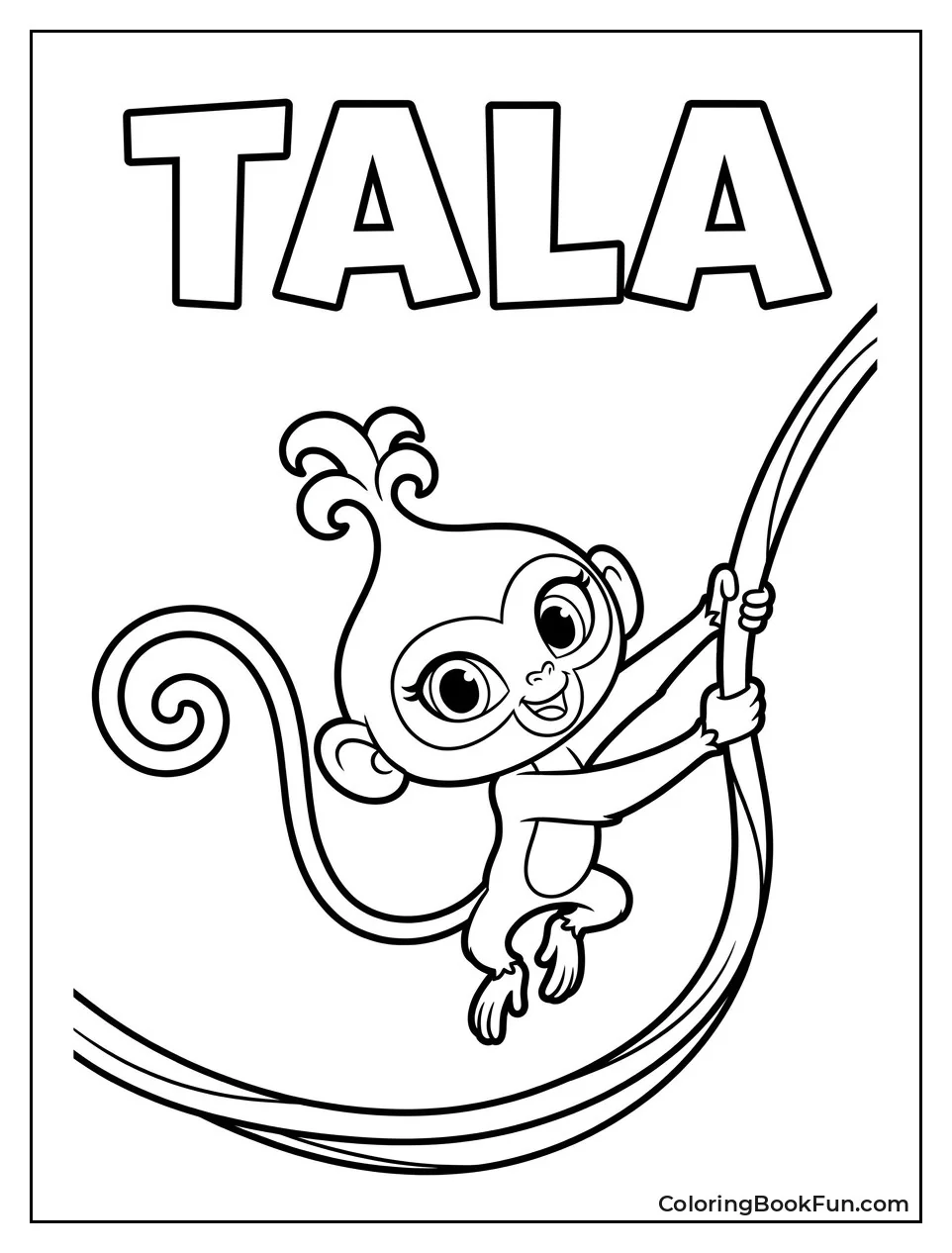 Tala Swinging On Jungle Vine