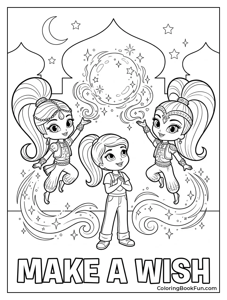 Granting Wish With Bright Sparkles