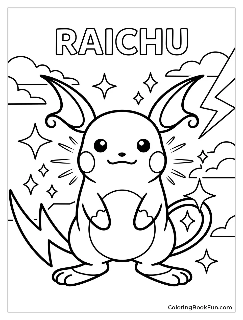 Shiny Golden Raichu Sparkling Brightly