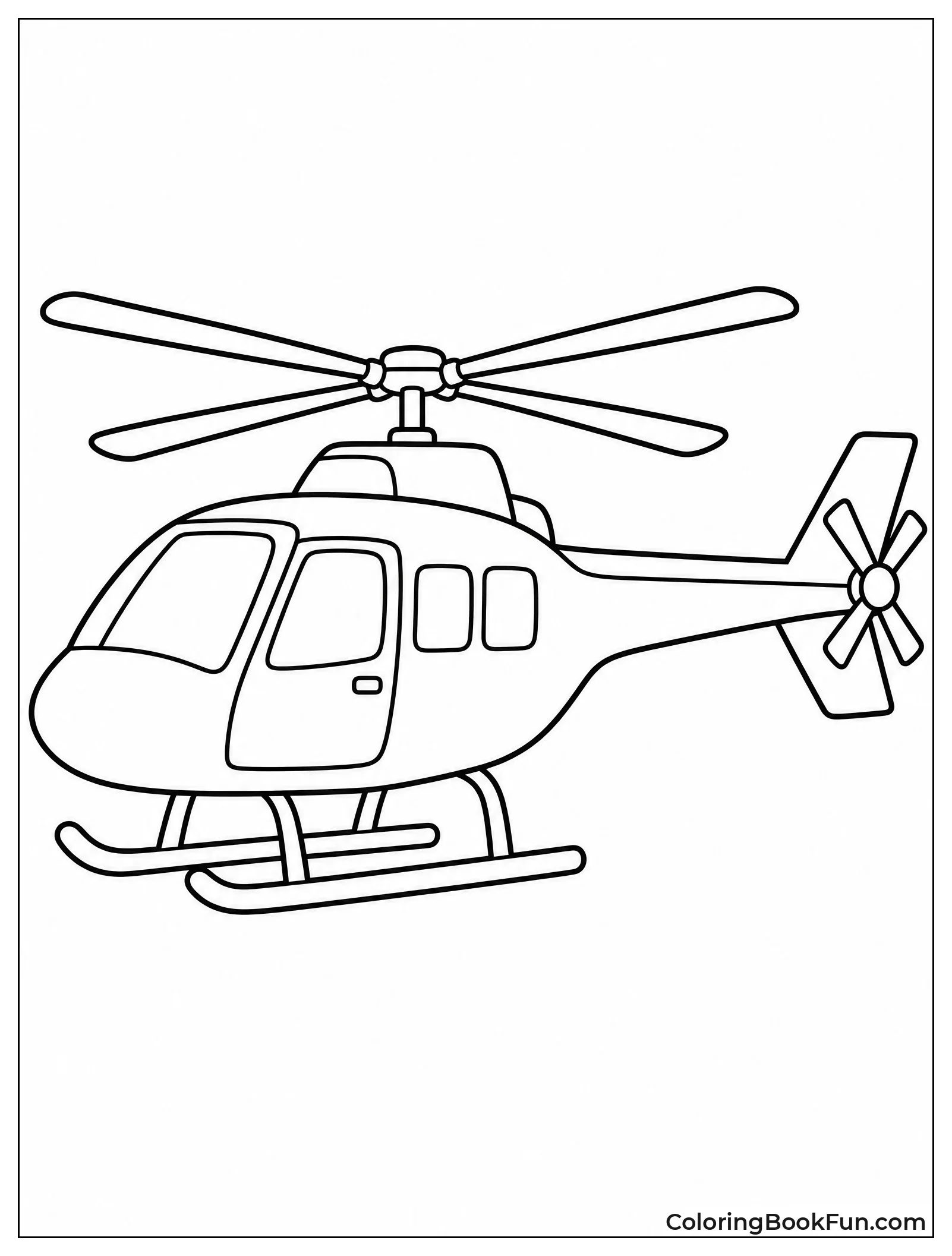 Side View of Classic Helicopter